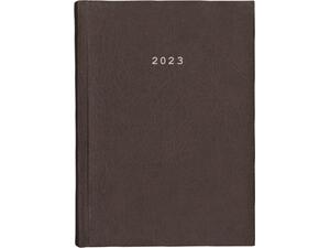 Ημερολόγιο ημερήσιο δετό Next Old Leather 2023 14x21cm καφέ σκούρο